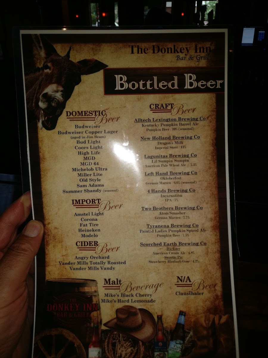 Donkey Inn Bar and Grill Photo Menu 7