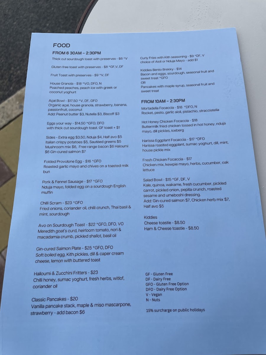 Kith Eatery Photo Menu 10