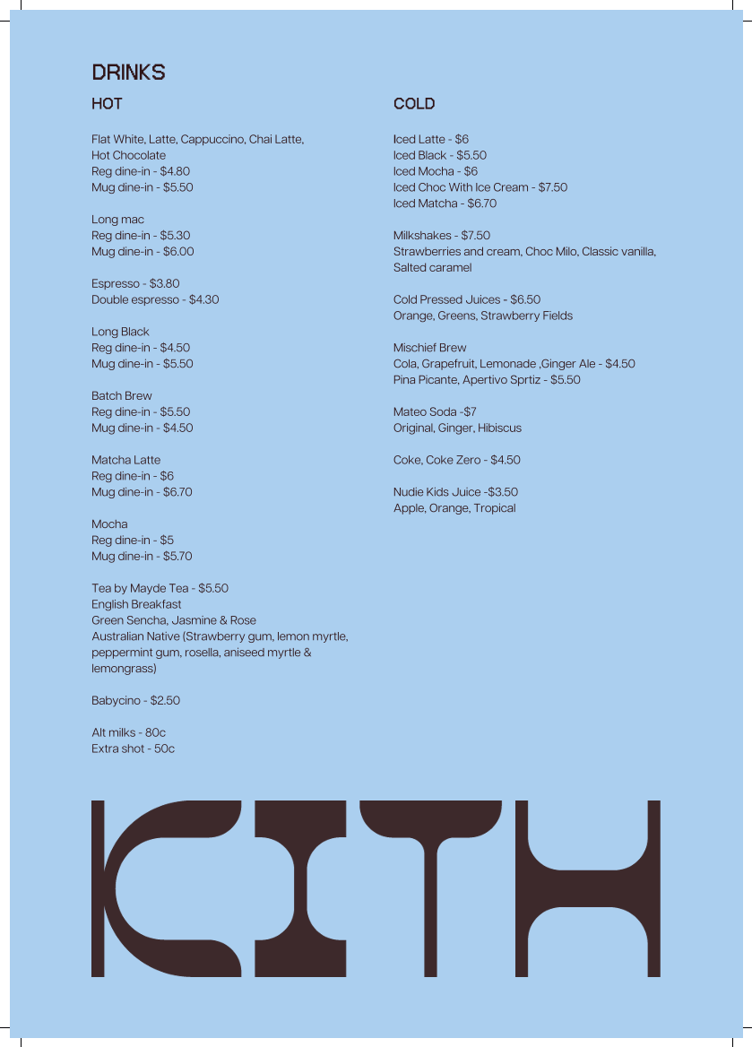 Kith Eatery Photo Menu 3