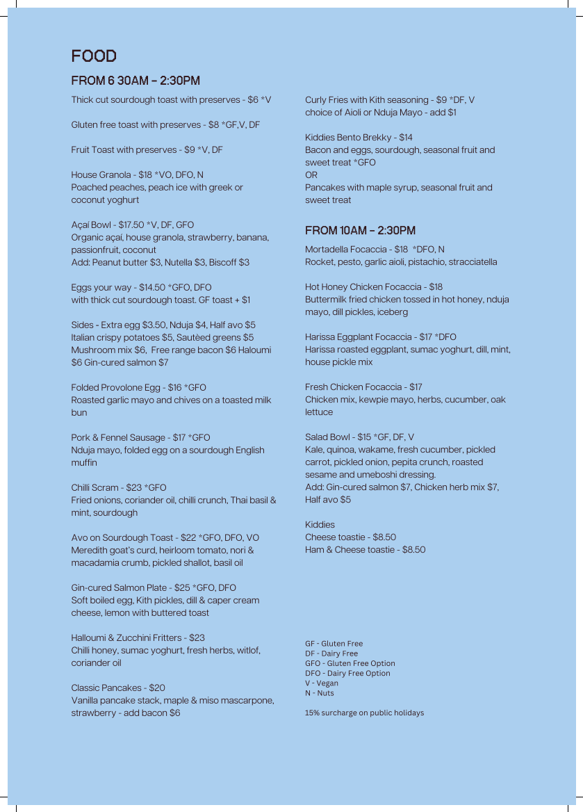 Kith Eatery Photo Menu 4