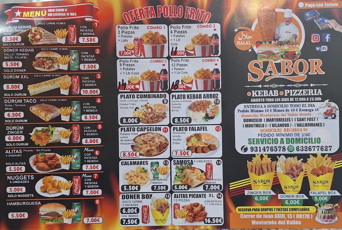 Sabor Kebab & pizzeria Photo Menu 1