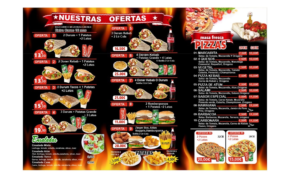 Sabor Kebab & pizzeria Photo Menu 10