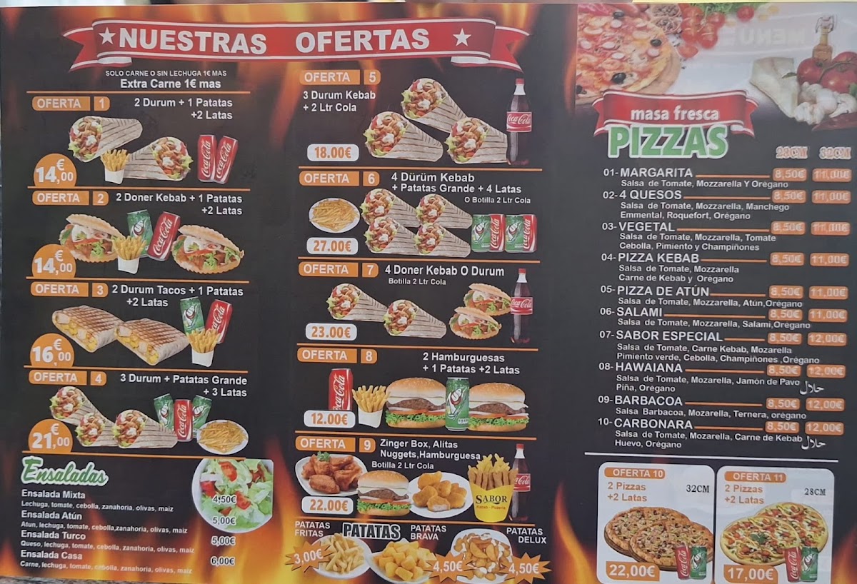 Sabor Kebab & pizzeria Photo Menu 2