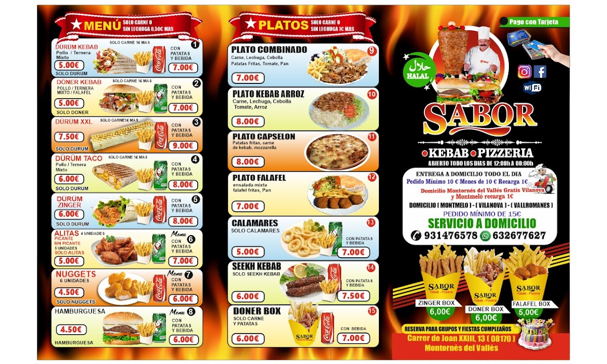 Sabor Kebab & pizzeria Photo Menu 3