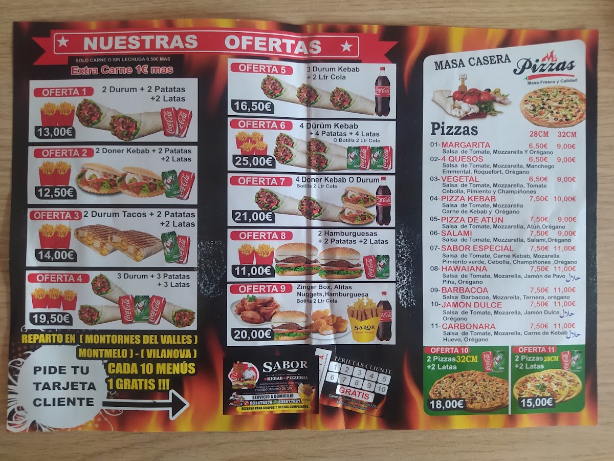 Sabor Kebab & pizzeria Photo Menu 5