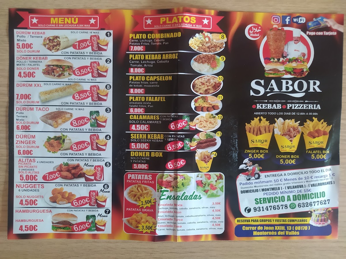 Sabor Kebab & pizzeria Photo Menu 7