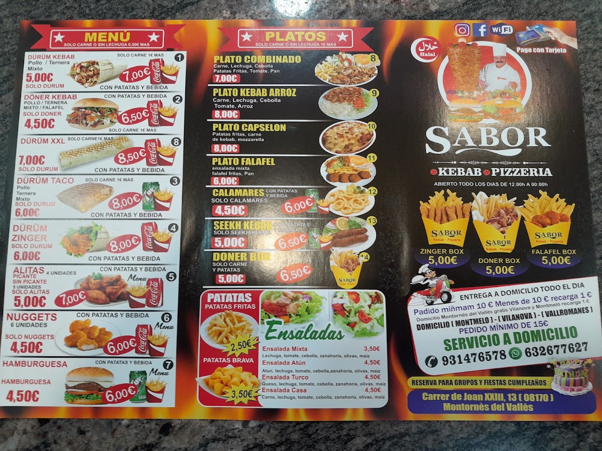 Sabor Kebab & pizzeria Photo Menu 8