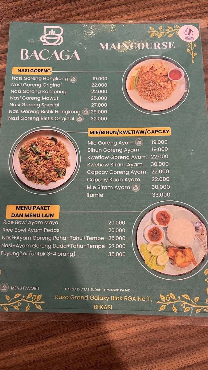BACAGA Resto Photo Menu 10