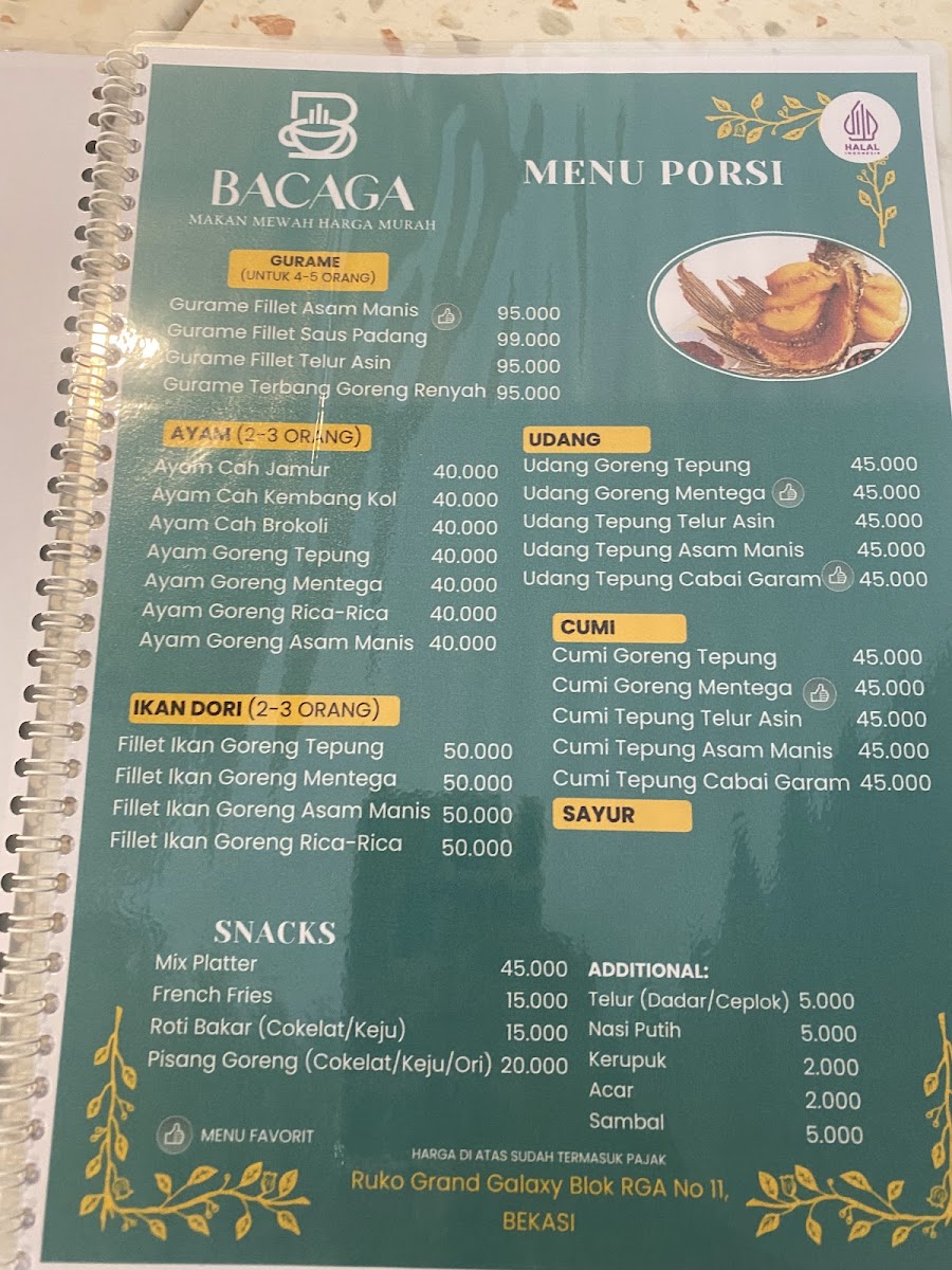 BACAGA Resto Photo Menu 9