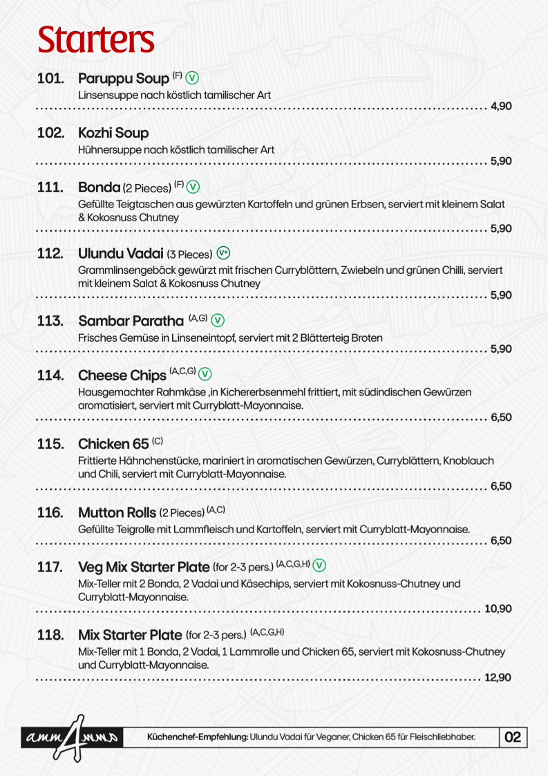 ammAmma | South Indian & Sri Lankan Fusion Kitchen Photo Menu 3