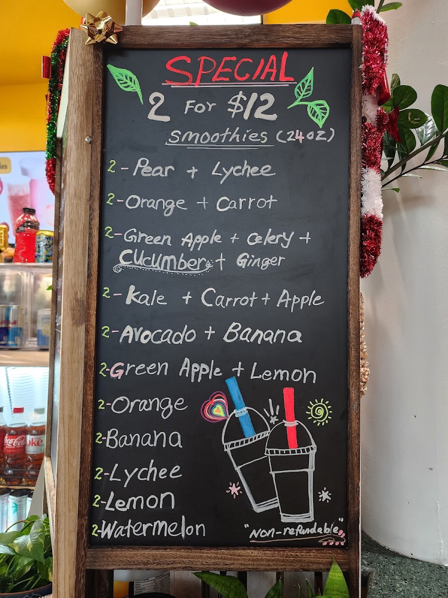 Lucky 9 Juice Bar Photo Menu 1