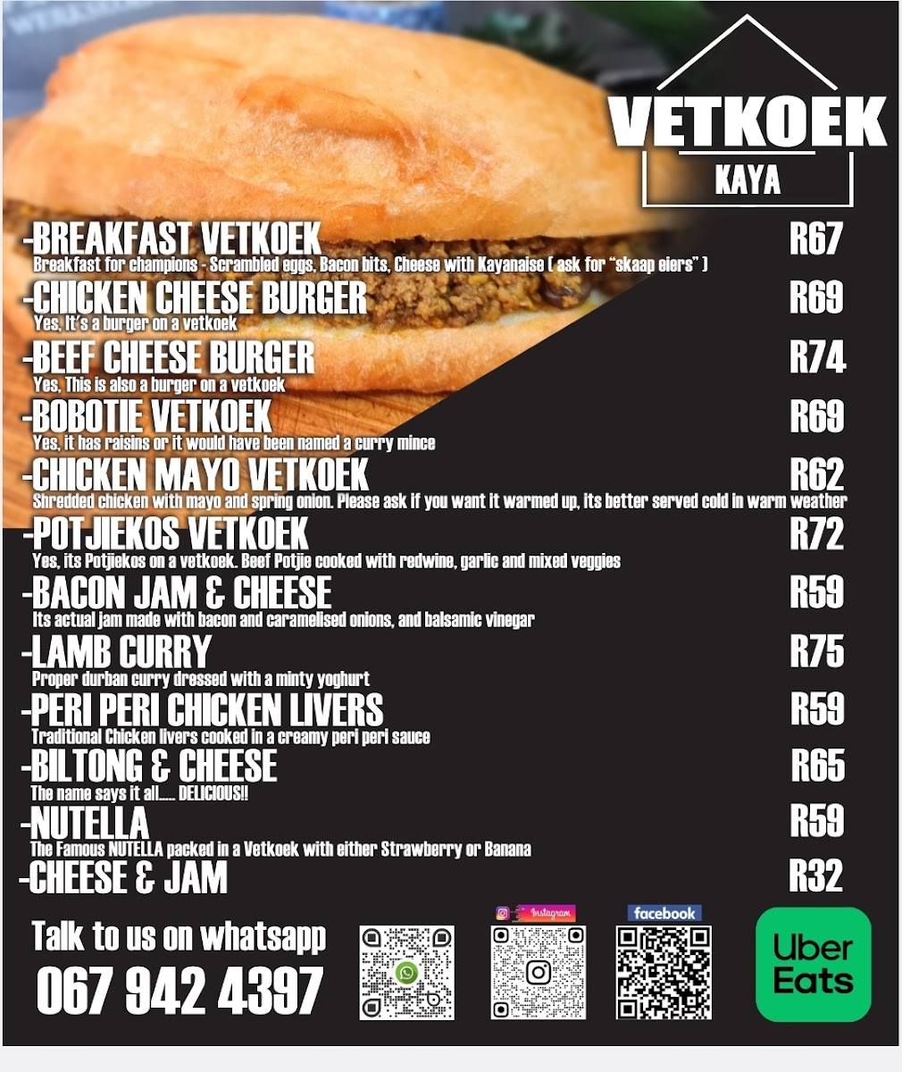 Vetkoek Kaya Photo Menu 1