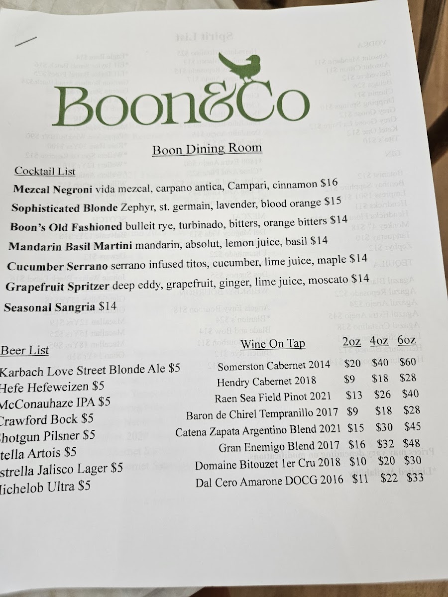 Boon & Company Photo Menu 8