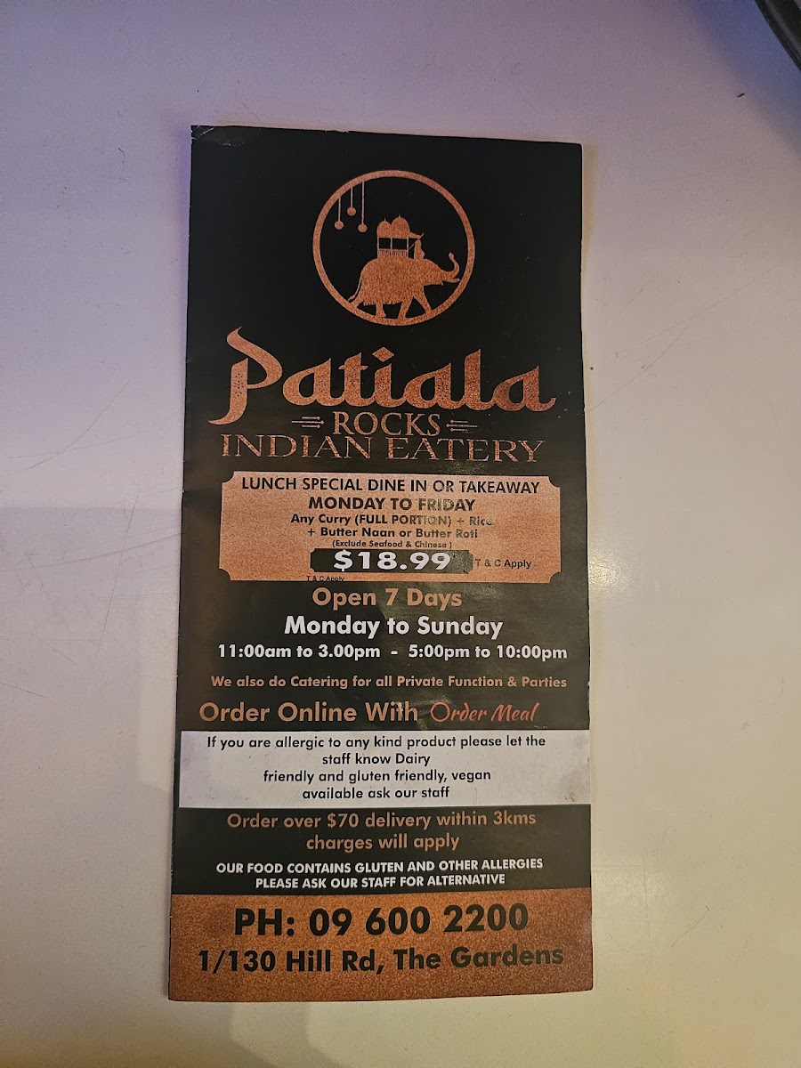 Patiala Rocks Photo Menu 2