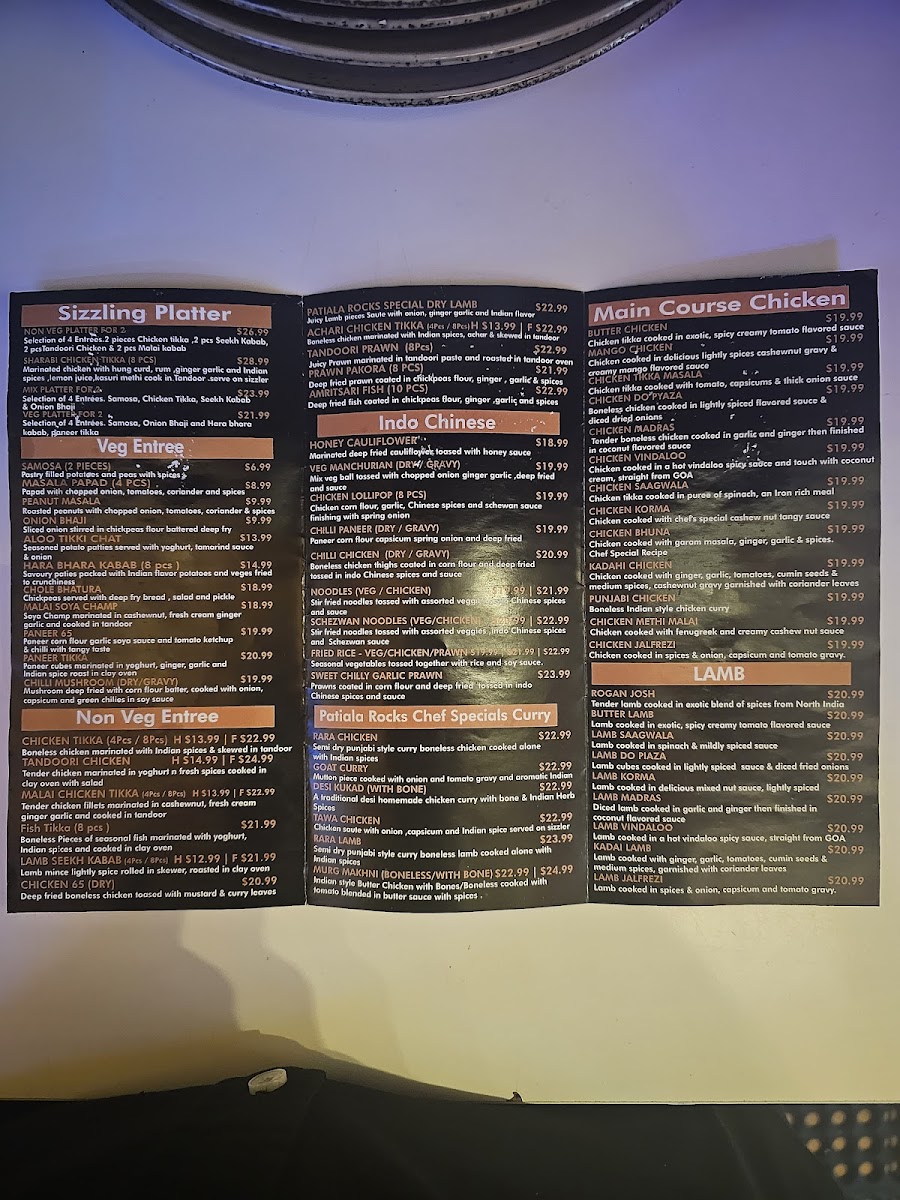 Patiala Rocks Photo Menu 3