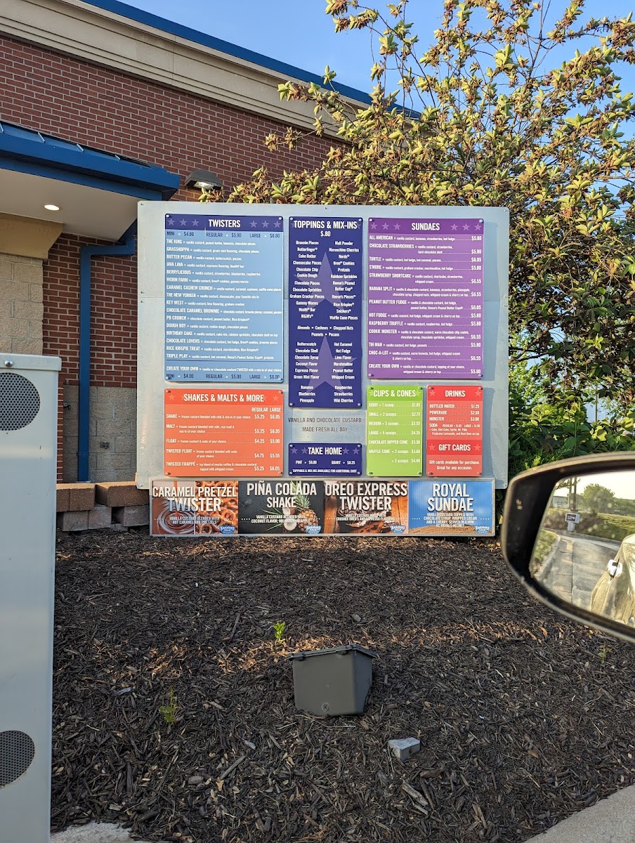 Twisters Frozen Custard Photo Menu 1