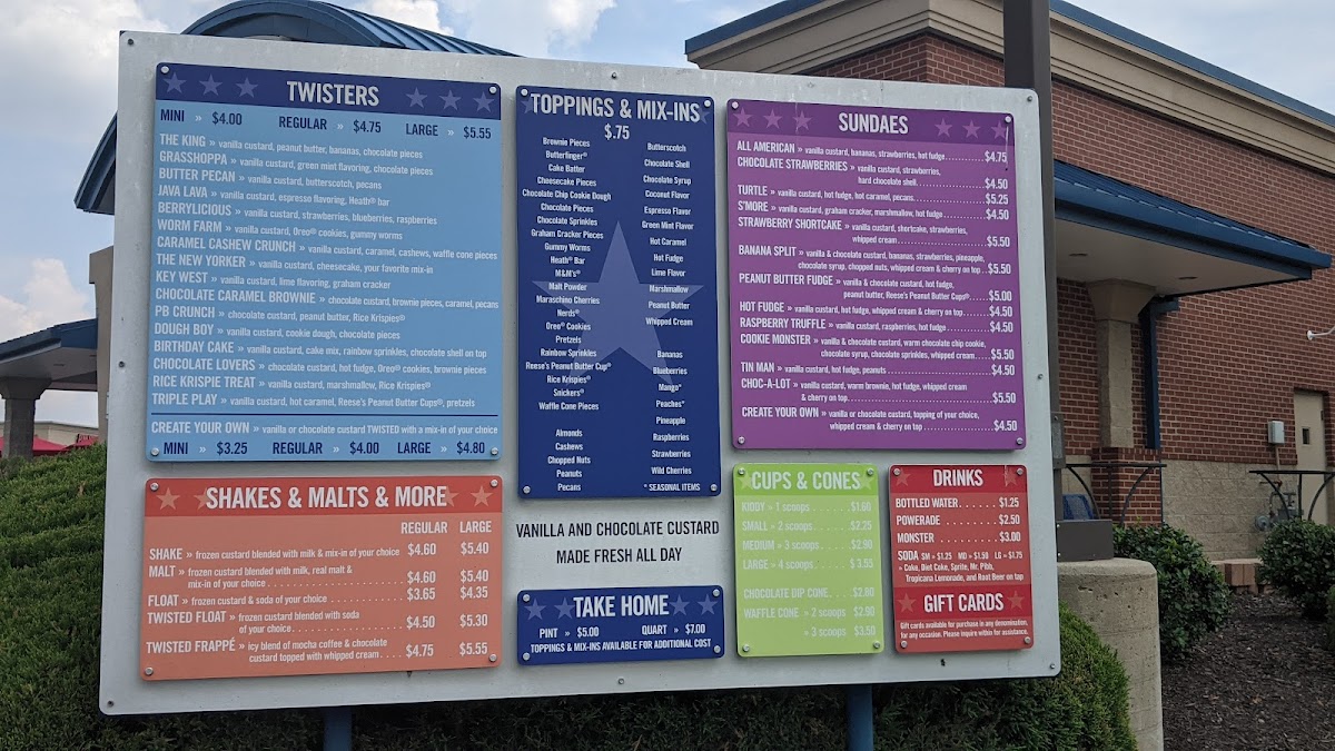 Twisters Frozen Custard Photo Menu 6