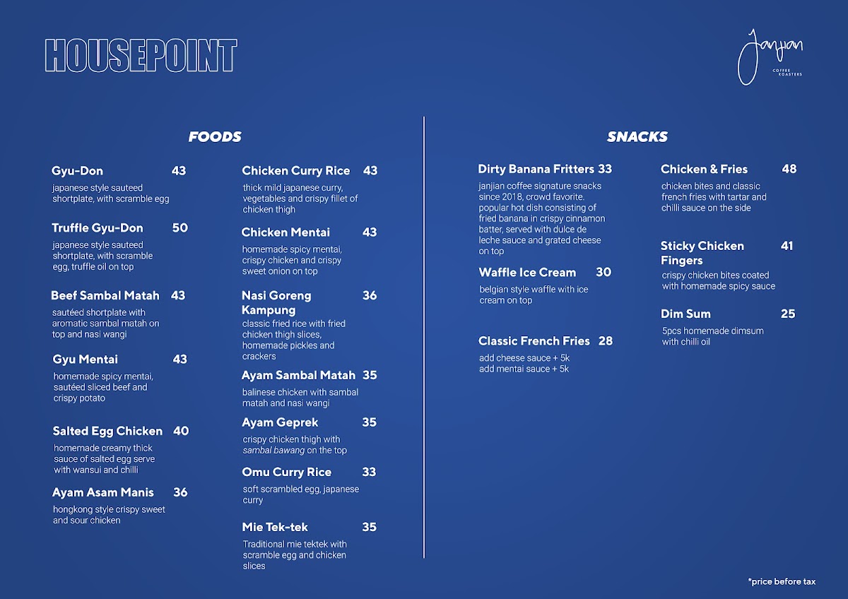 Janjian Coffee House Point Photo Menu 1