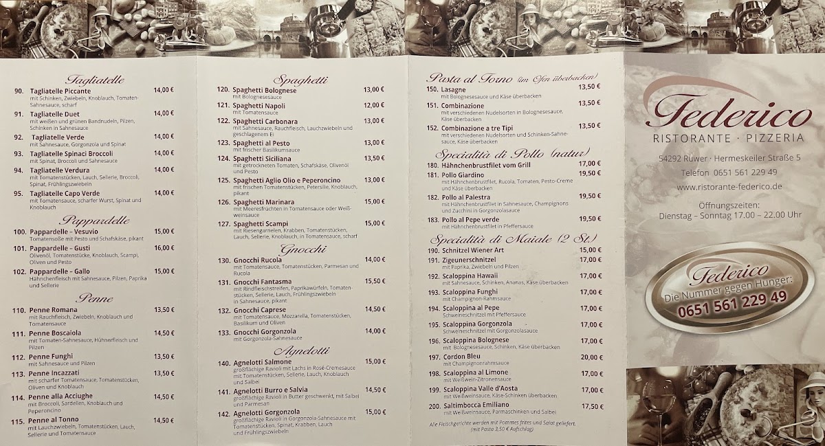 Ristorante Pizzeria Federico Photo Menu 2