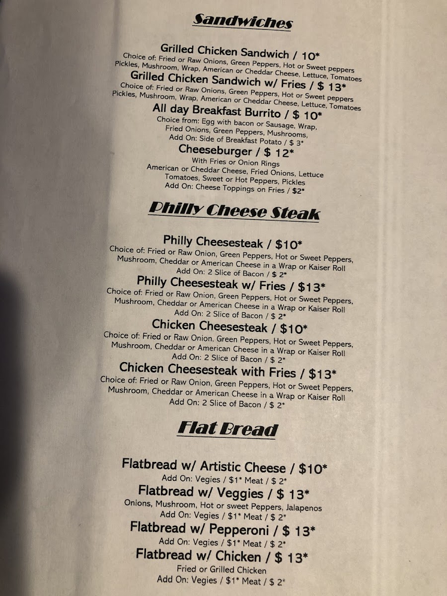 Bonfire Bar & Grill Photo Menu 1