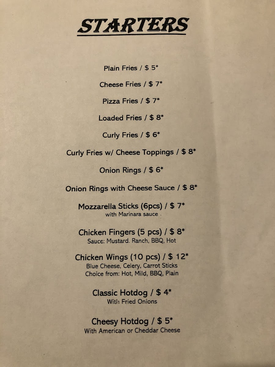 Bonfire Bar & Grill Photo Menu 2
