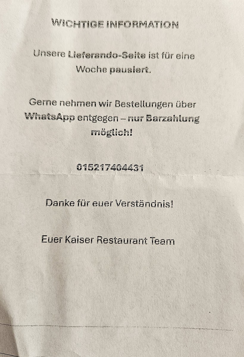 Kaiser Photo Menu 4
