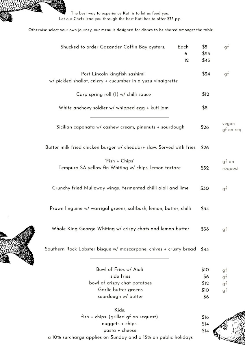 Kuti Shack Photo Menu 1