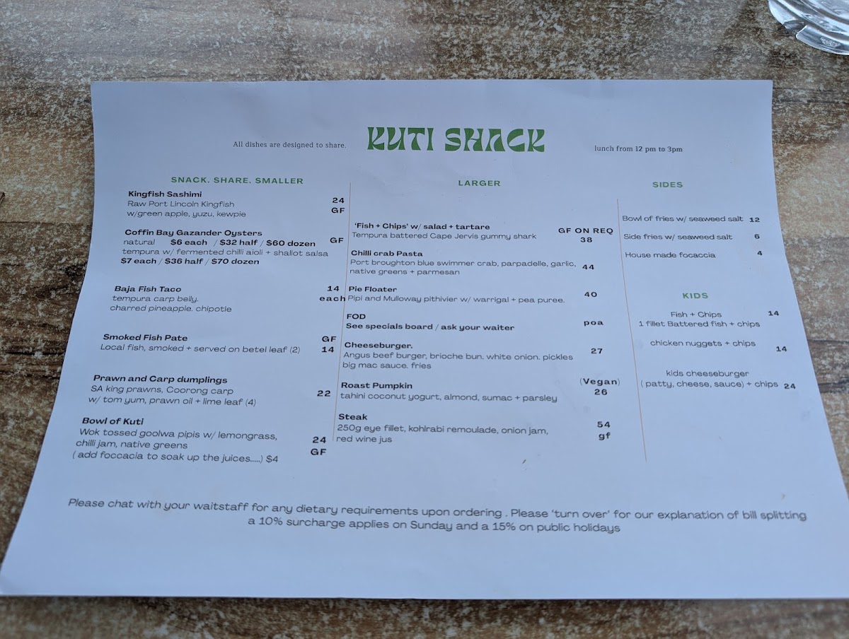 Kuti Shack Photo Menu 3