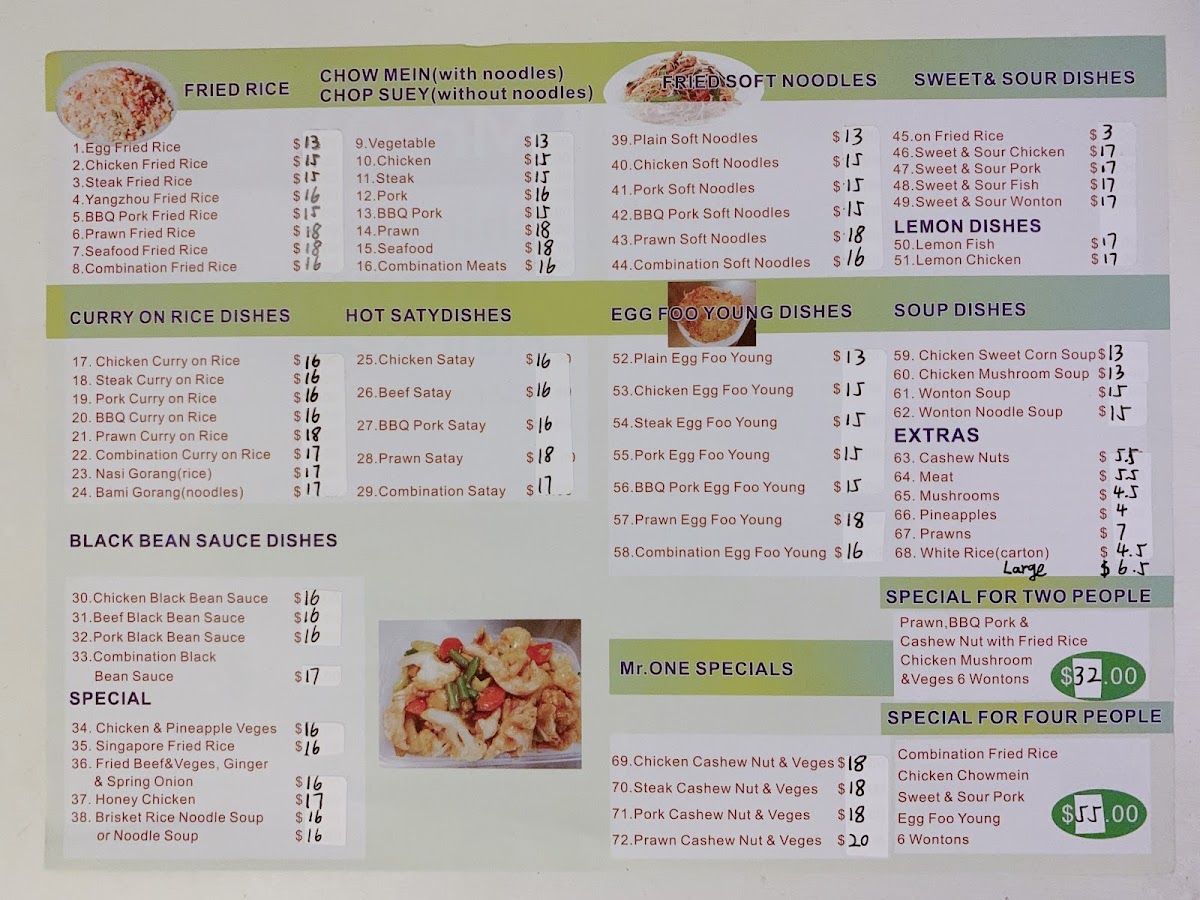 Mr One Photo Menu 5