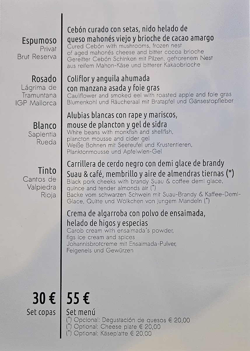 Adrian Quetglas Restaurant Photo Menu 10