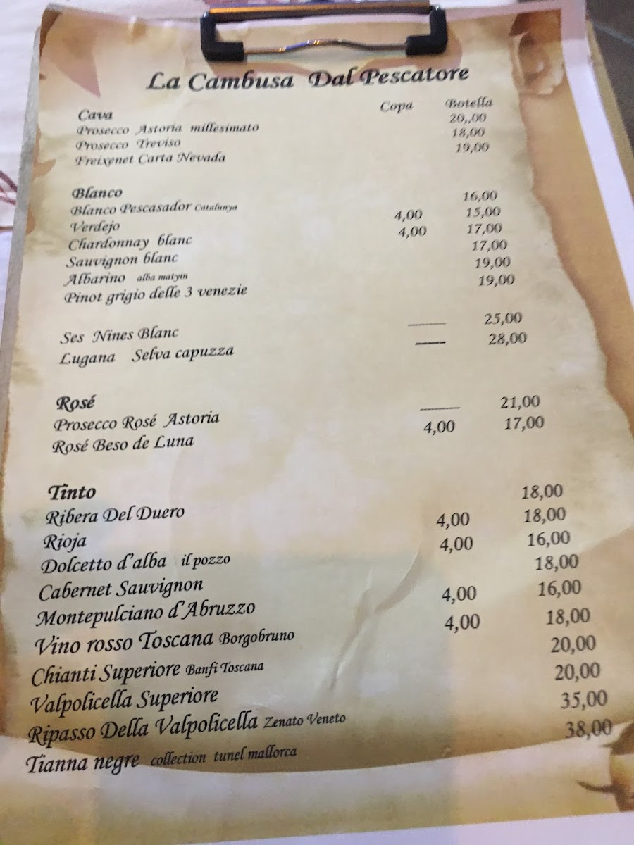 Dal Pescatore Photo Menu 2