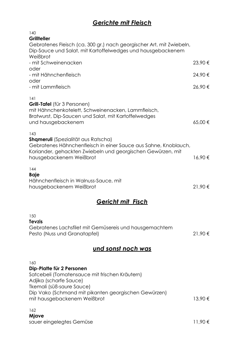 Restaurant & Bistro Kaukasia Photo Menu 4