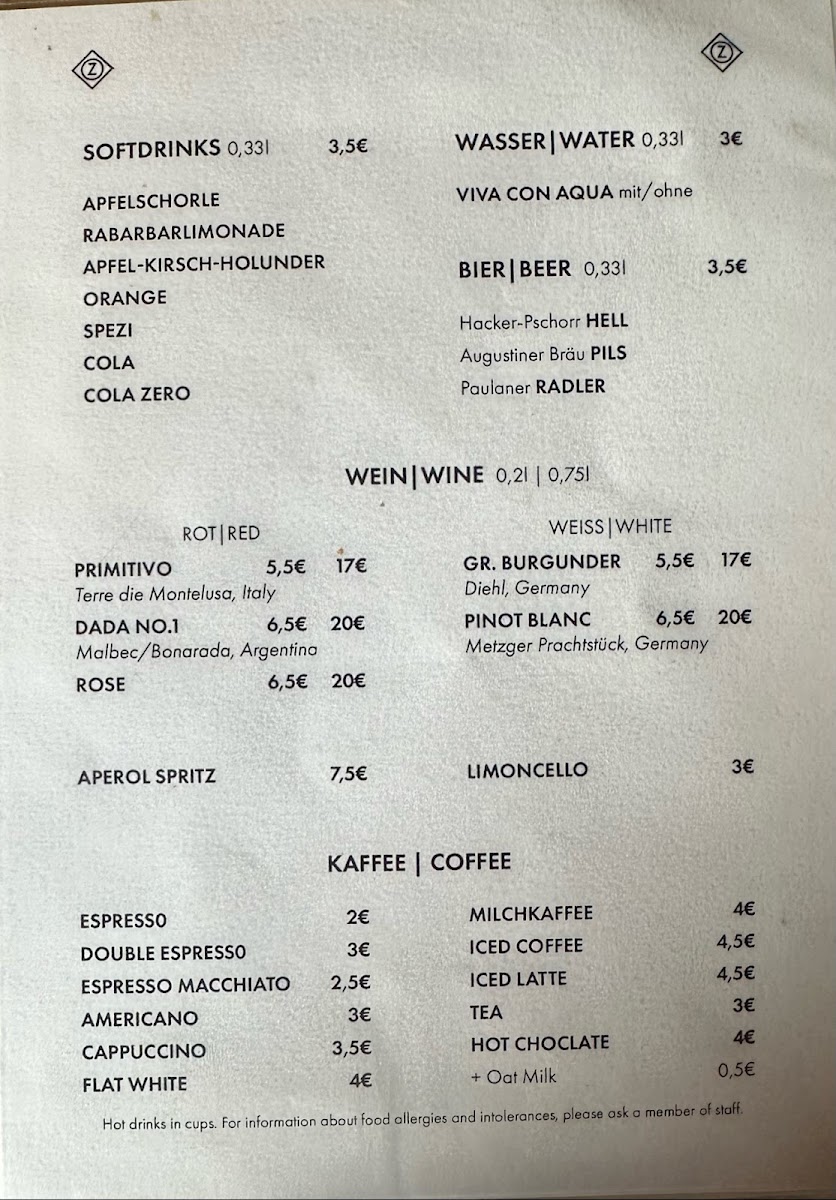 ZOLA - Funkhaus - Treptow Köpenick Photo Menu 2