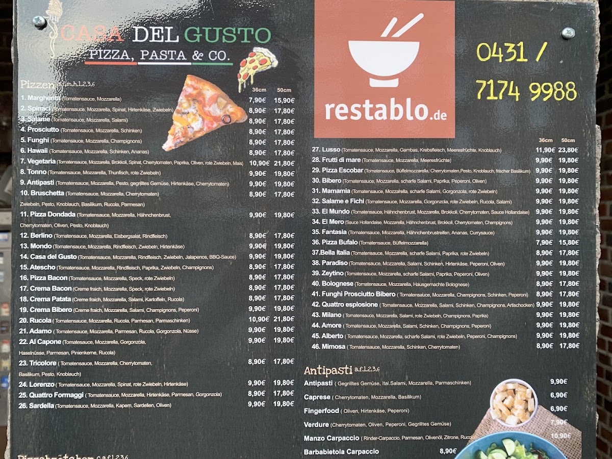 Casa del Gusto Kiel Photo Menu 2