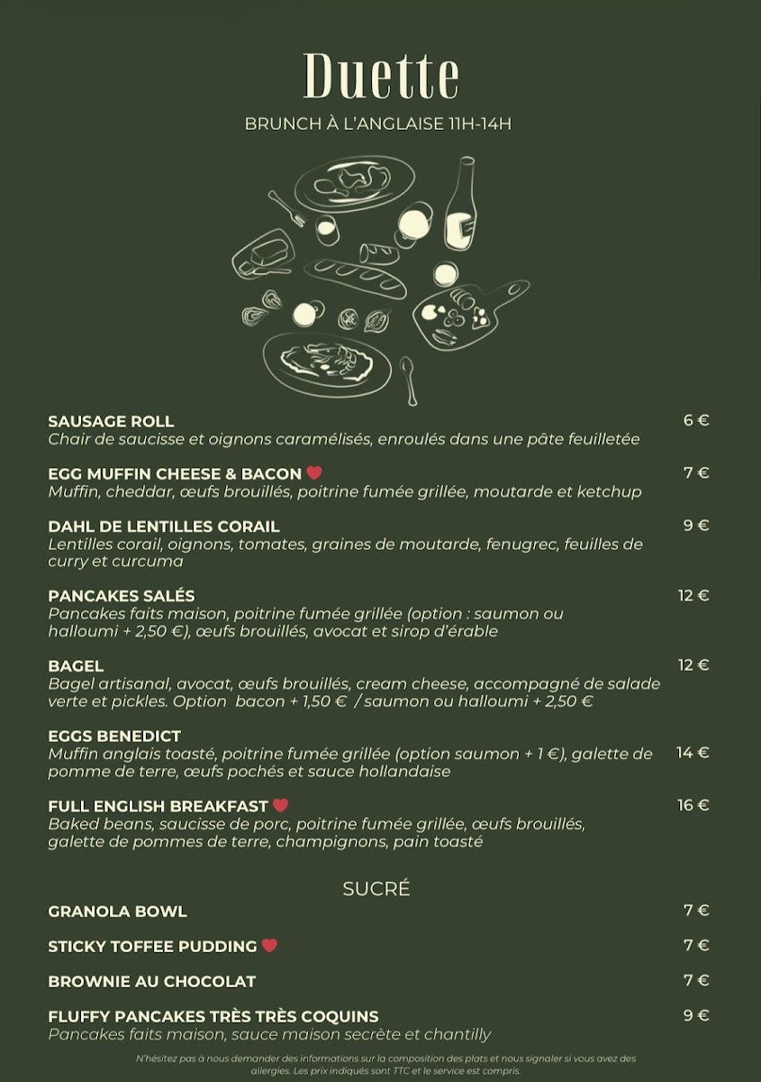 Duette Photo Menu 3