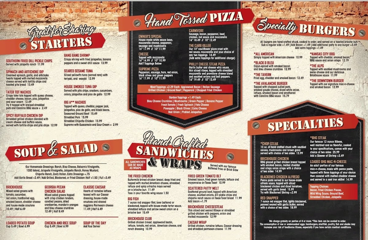 Brickhouse Grille Photo Menu 3