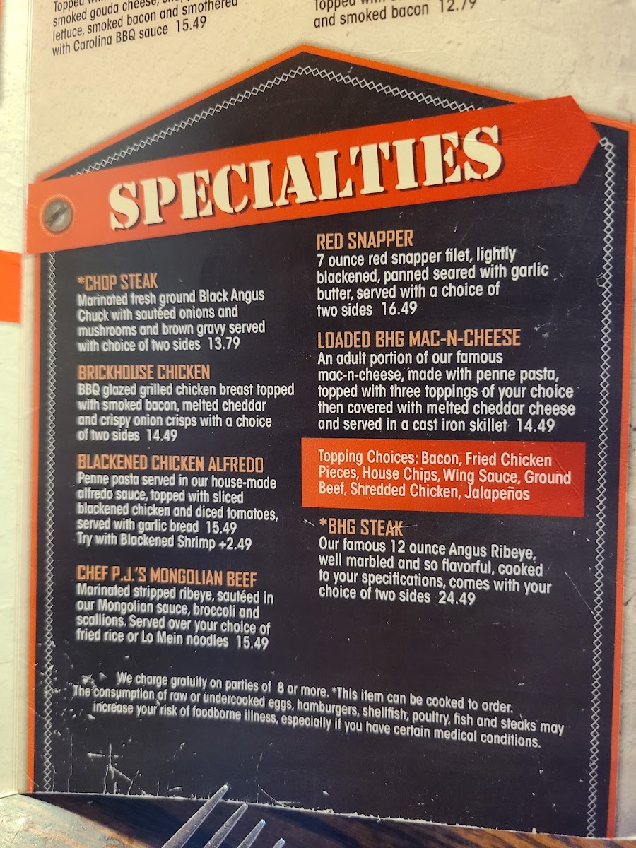 Brickhouse Grille Photo Menu 6