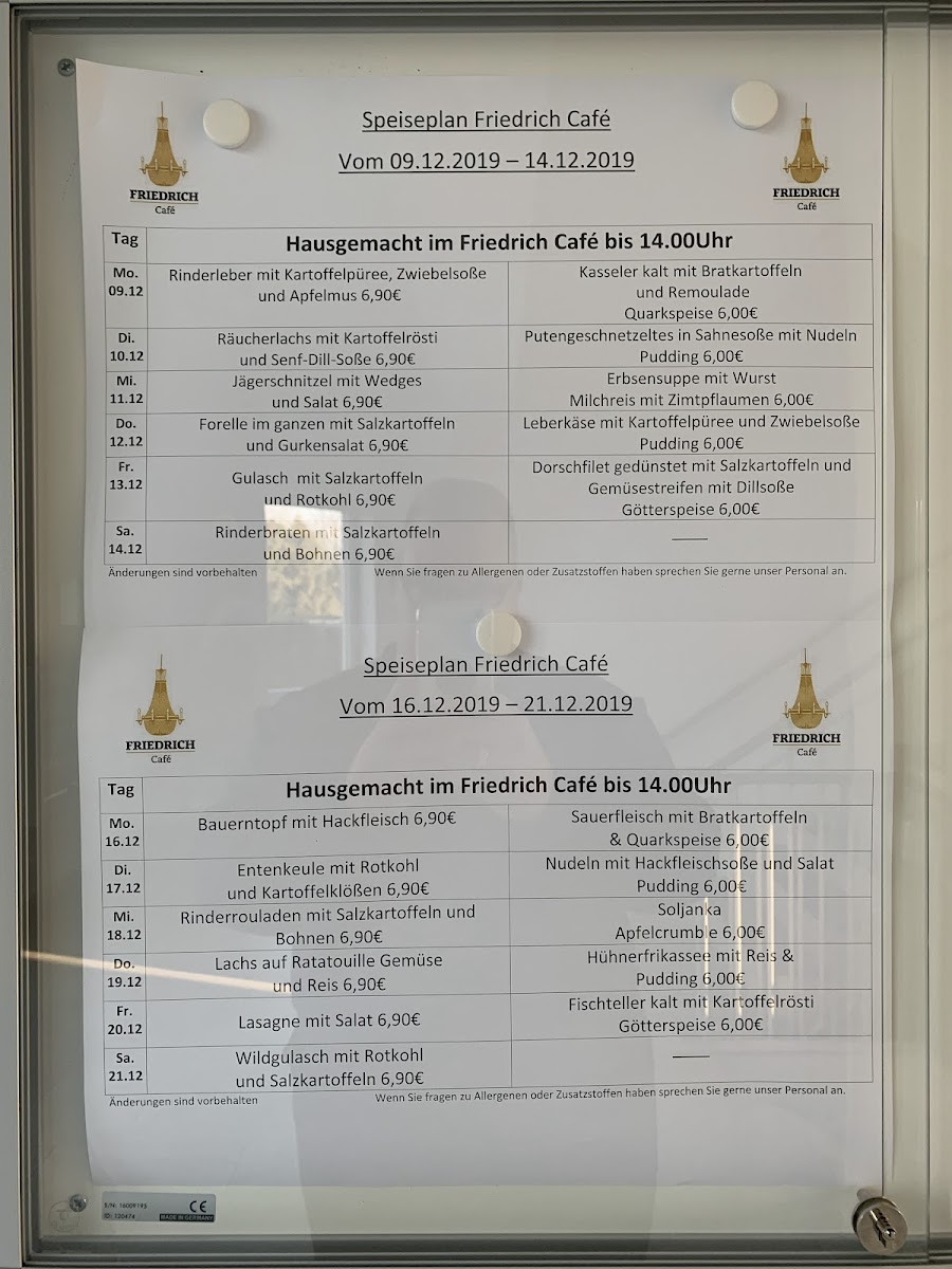 'Friedrich' - das Café Photo Menu 3