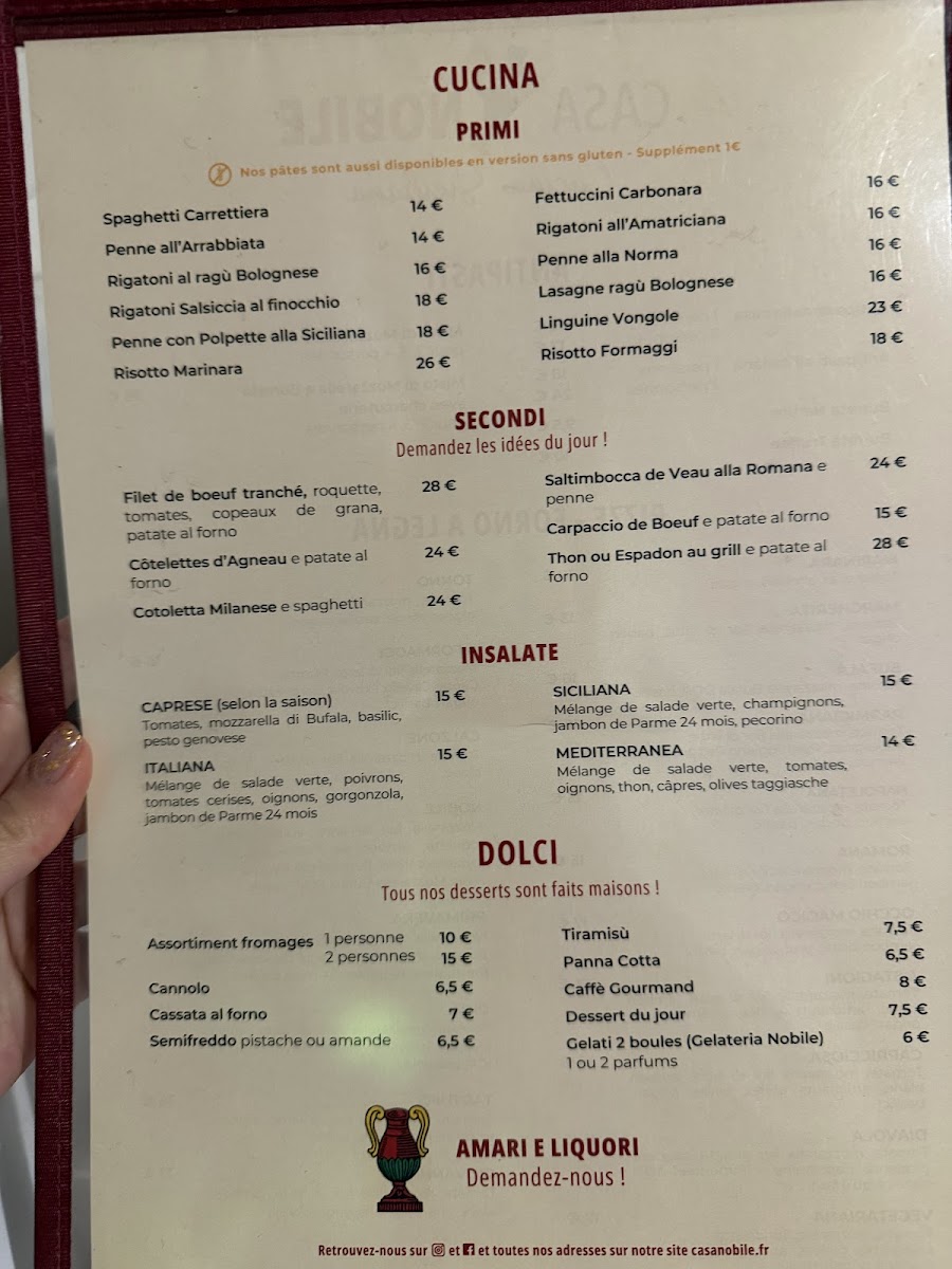 Casa Nobile Photo Menu 2