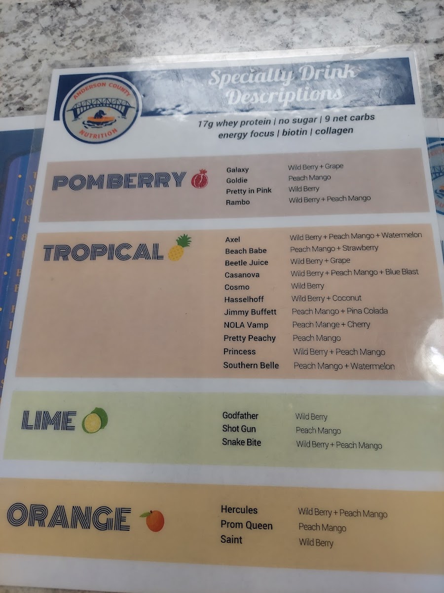 Anderson County Nutrition Photo Menu 2