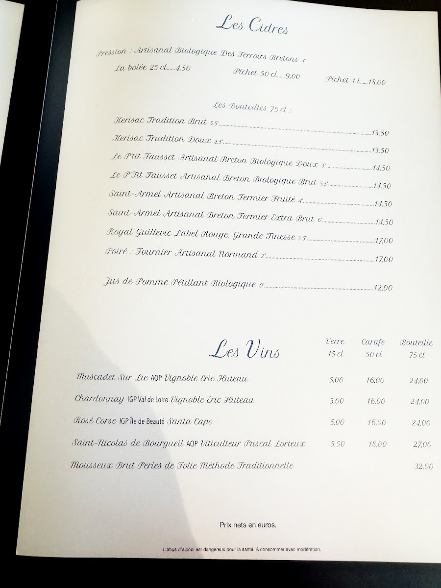 Les 3 Matelots Photo Menu 1