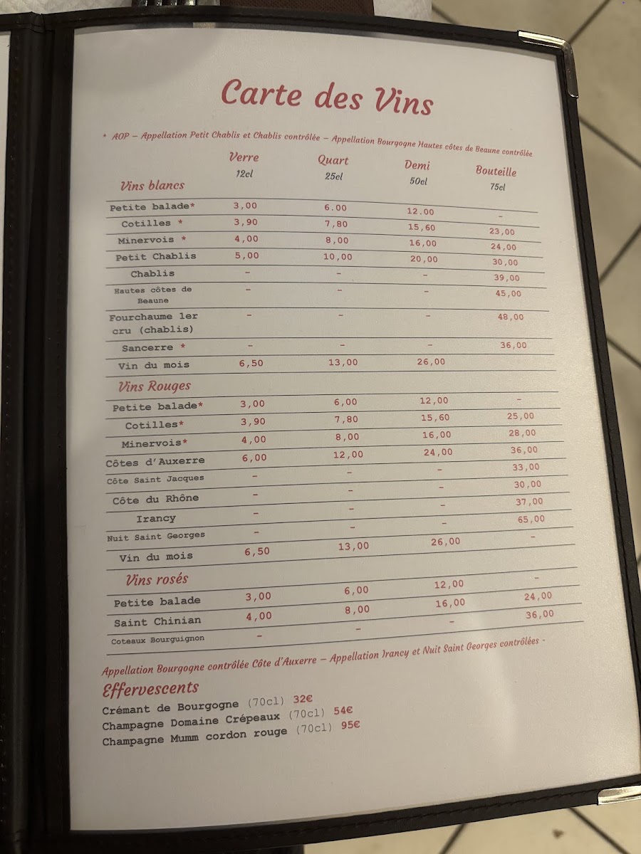 Le Bistrot du Chapeau Photo Menu 3