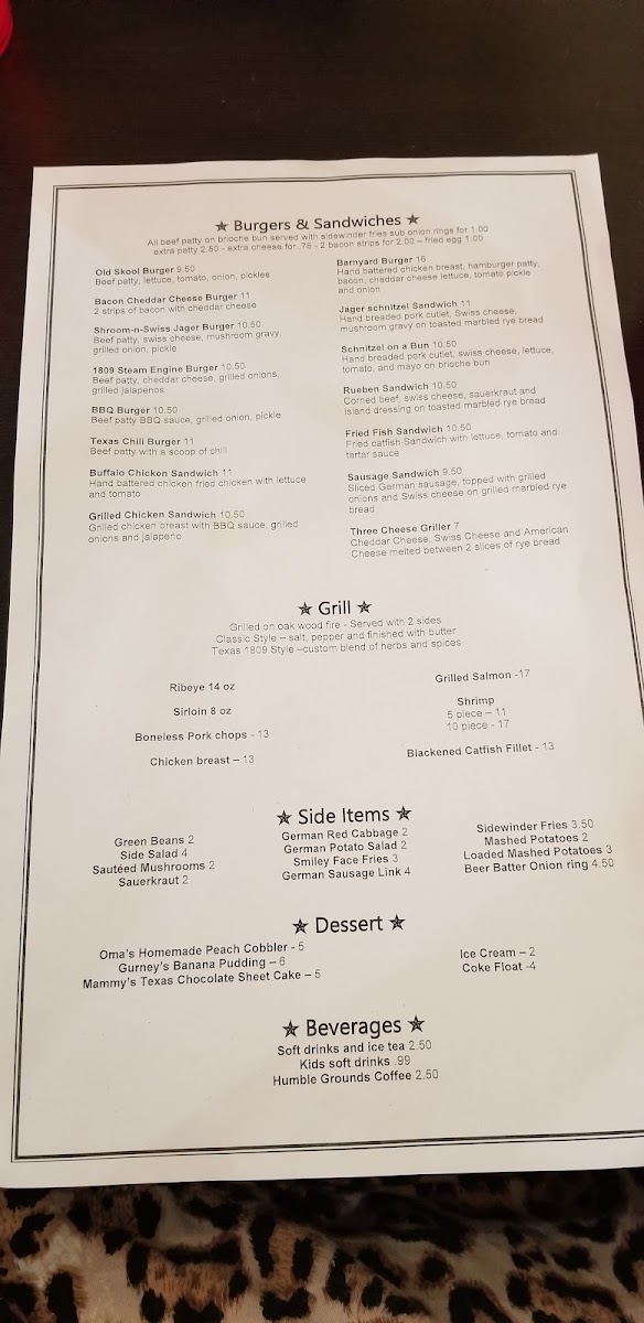Texas 1809 Photo Menu 8