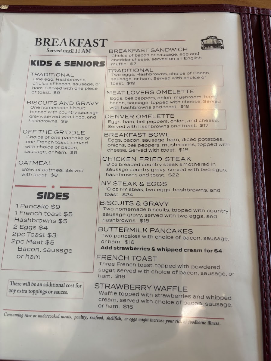 Warmhouse Restaurant Photo Menu 1