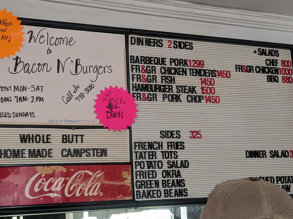Bacon N' Burgers Photo Menu 3