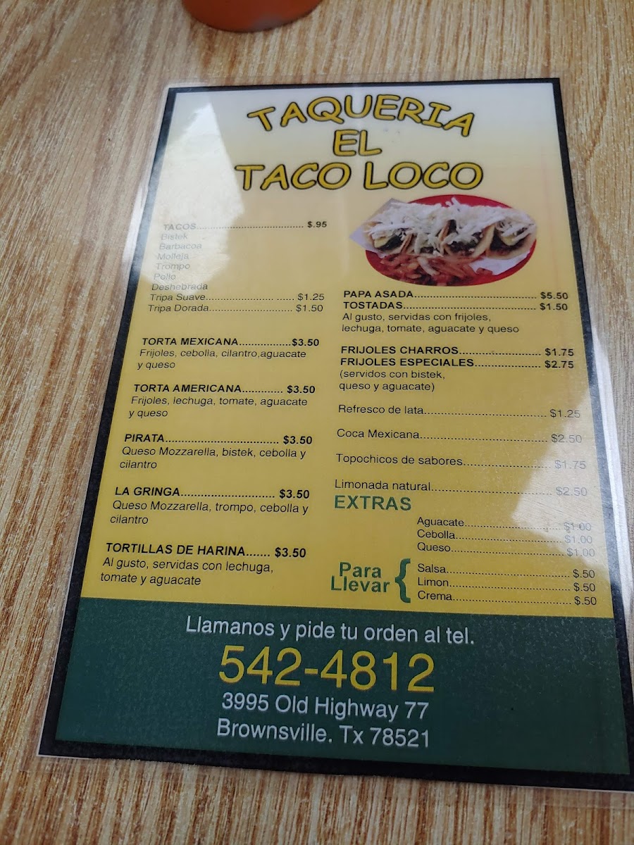 Taqueria El Taco Loco Photo Menu 10