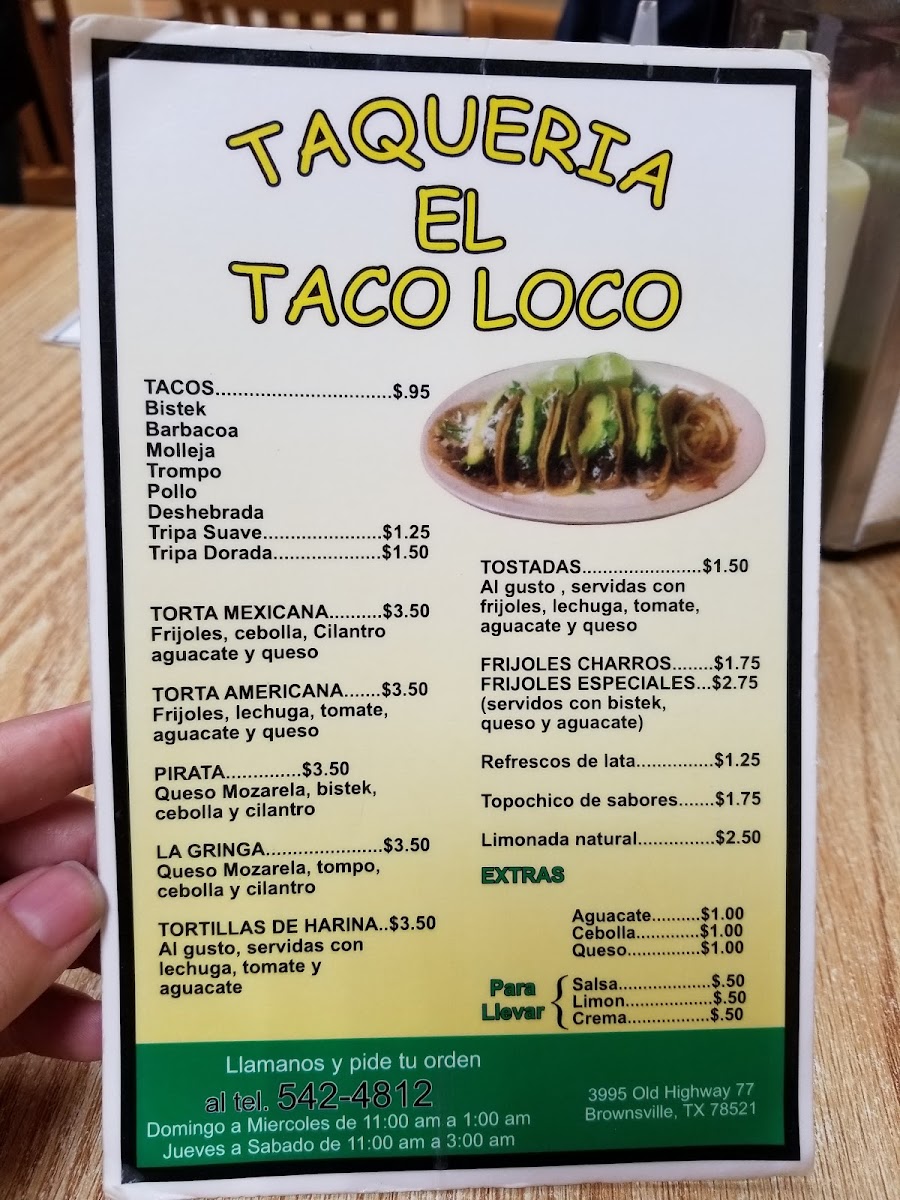 Taqueria El Taco Loco Photo Menu 5