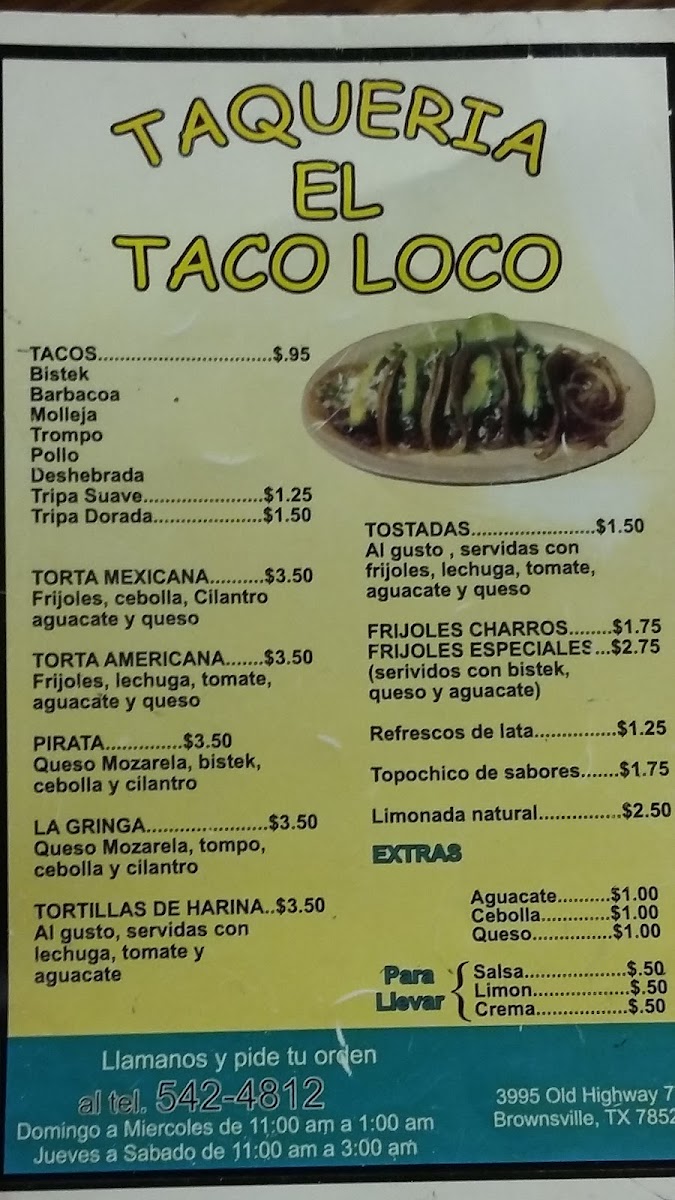 Taqueria El Taco Loco Photo Menu 6