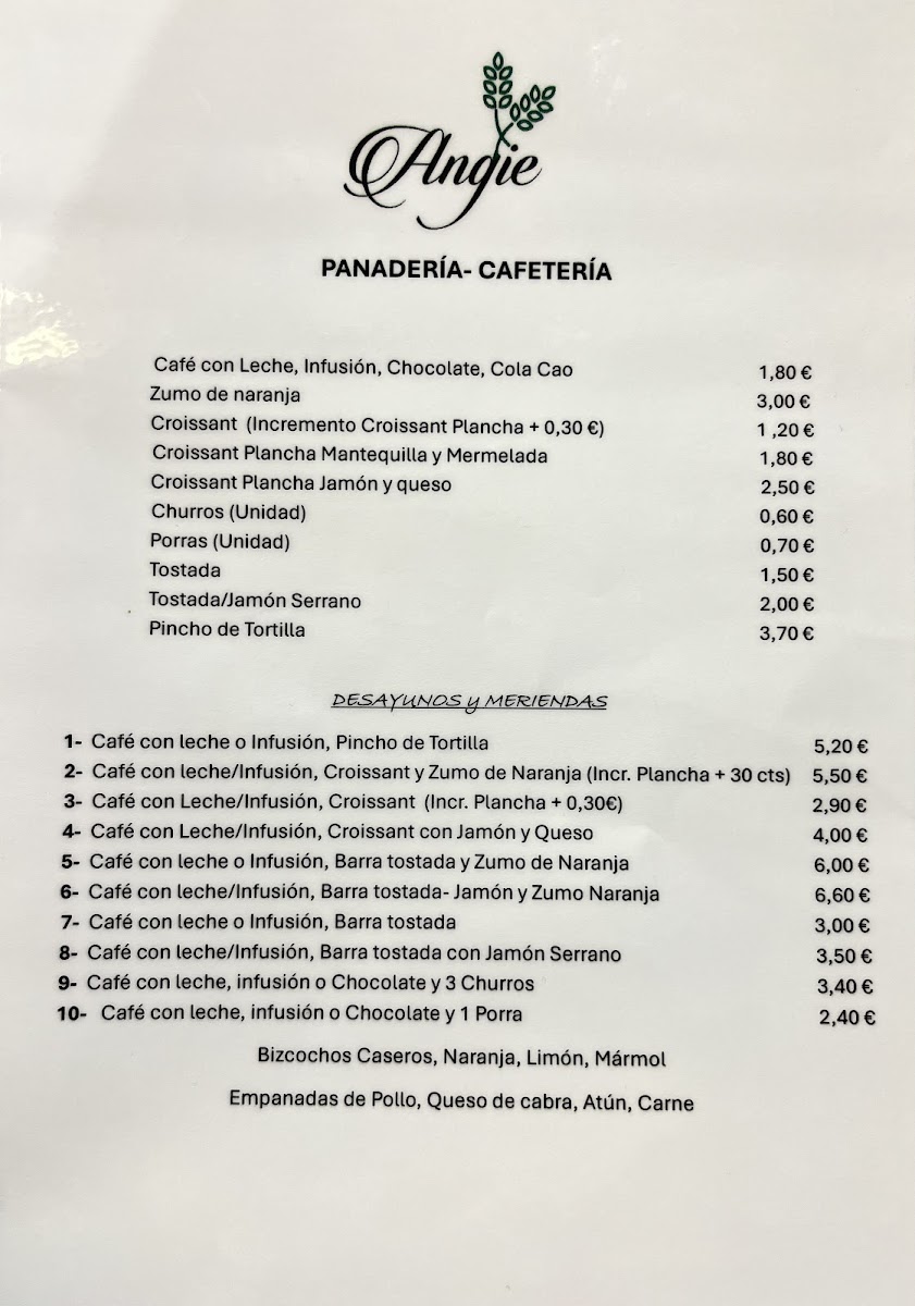 Cafetería, Panadería, Pastelería Angie Photo Menu 2
