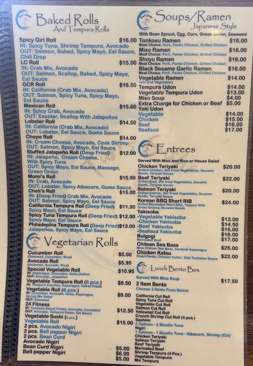 Turi's Sushi bar Photo Menu 4